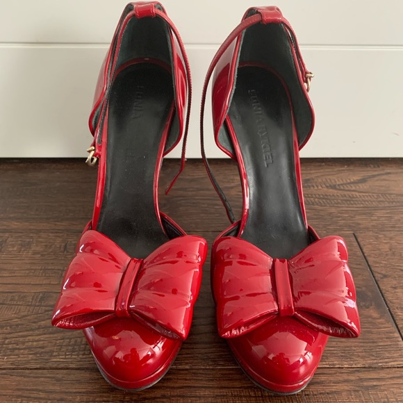 Sonia Rykiel red leather heals - Picture 1 of 5